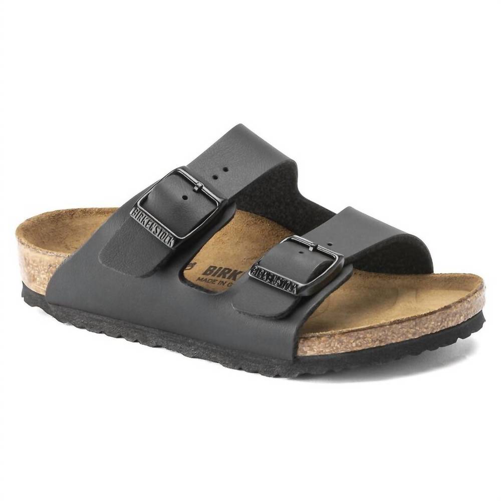 Birkenstock Kids Black Arizona Two-Strap Sandals